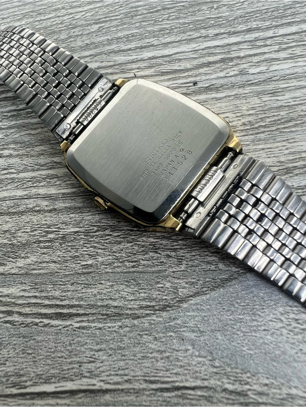 Seiko Gold-Tone Square Dial Men's Quartz Watch